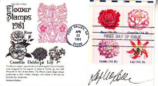 Sophia Loren actress signed 1991 US Flowers FDC, scarce. Good condition
