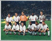 Tony Adams  signed 10 x 8 colour England Team photo. Good condition