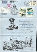 Battle of Britain multi-signed  1990 50th ann. Airletter with Biggin Hill postmark. One of only 135