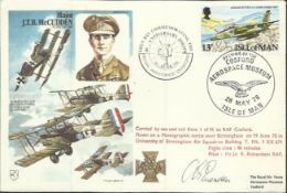 Bert Evenden Major McCudden Historic Aviator cover, autographed by Wing Commander Bert Evenden who