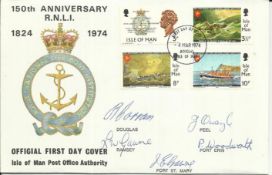 RNLI multi-signed Really, really nice 1974 Isle of Man 150th Anniversary of the R.N.L.I official