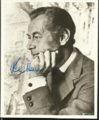 Rex Harrison signed small 6 x 4  b/w portrait photo, scarce autograph. Good condition