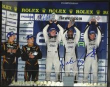 Nick Leventis, Danny Watts, Jonny Kane signed 10 x 8 photo of the Le Mans winners. Good condition