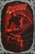 Stan Lee signed 10"" x 7"" Marvel Daredevil card by legendary Marvel writer. Dedicated to John,