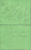 TV Collection 14 signed autograph album pages mainly dedicated to Alex couple also signed on