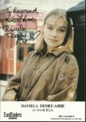 Daniela Denby-Ashe signed colour Eastenders photo.  She played Sarah Hills in the soap Good