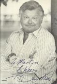 Benny Hill signed 6 x 4 b/w early photo nice smiling portrait dedicated to Martyn.