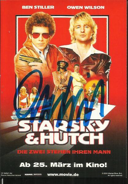 Owen Wilson signed Starsky and Hutch colour postcard Good condition.