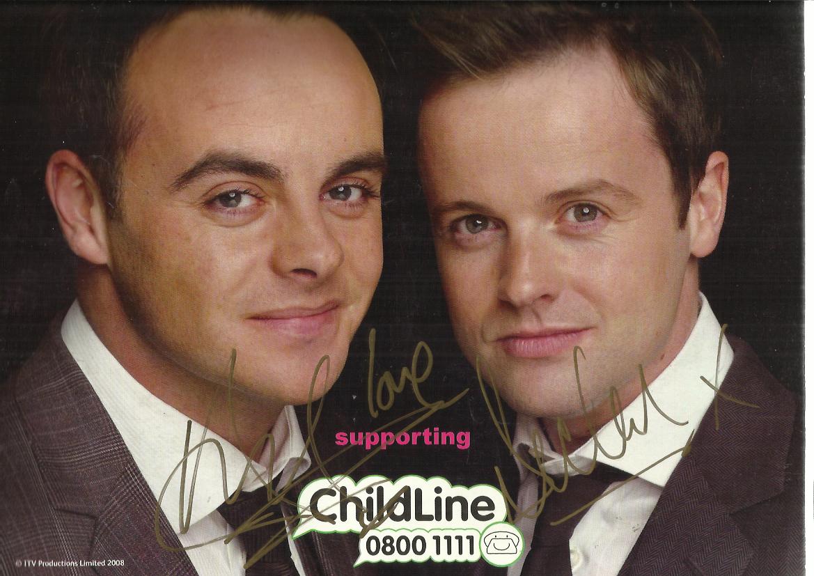 Ant and Dec signed 2009 calendar. Good condition.