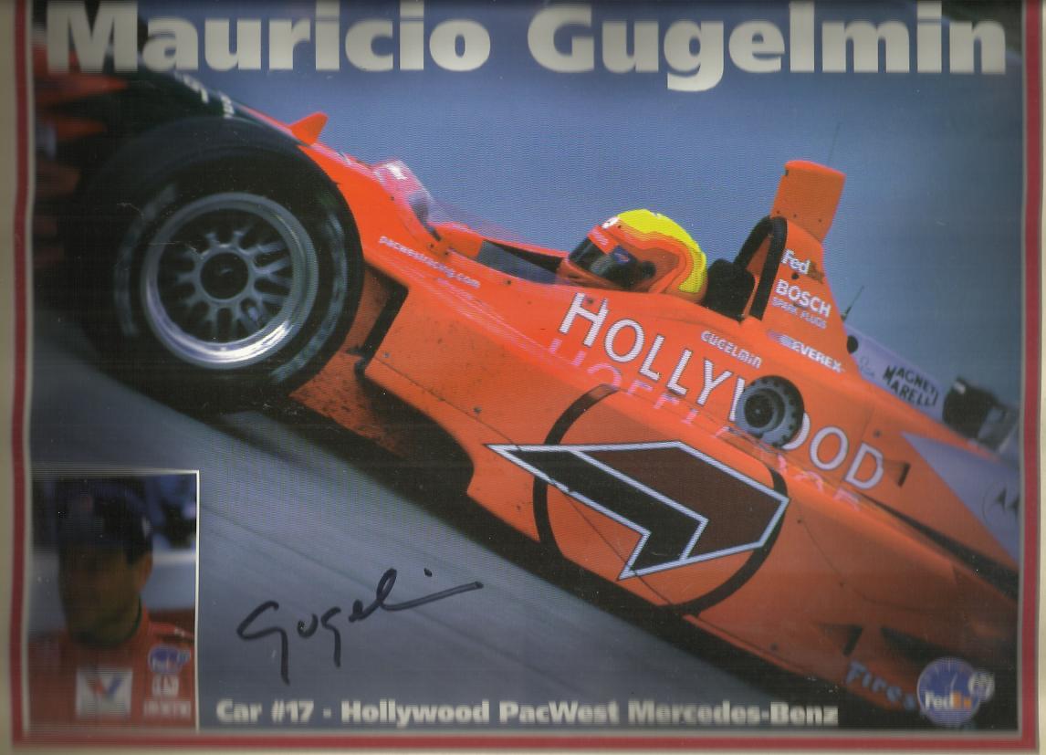 Mauricio Gugelmin signed photo.  Mounted. Good condition.