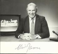 Clive James  signed 6 x 4 photo from his television show, nice smiling image. Good condition