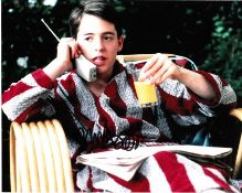 Matthew Broderick 10x8 colour photo of Matthew from Ferris Bueller, signed by Matthew while on