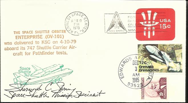 Sherwood Spring 1979 Space Shuttle Orbiter Enterprise / 747 Pathfinder tests cover with Kennedy