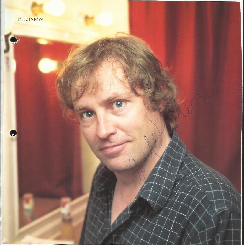 Ardal O?Hanlon signed magazine photo.  Irish comedian who played Father Dougal McGuire in Father