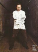 Christian Slater signed A4 colour magazine photo as RP McMurphy from One Flew over the Cuckoo`s