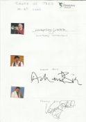 Giants of Jazz cast signed A4 white sheet with inset colour photos. Signed by Humphrey Lyttelton,