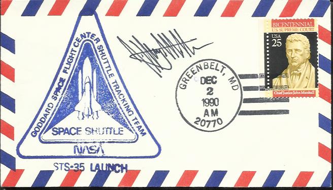 Jeffrey Hoffman 1990 NASA STS-35 Launch cover postmarked Greenbelt. Signed by astronaut Jeffrey