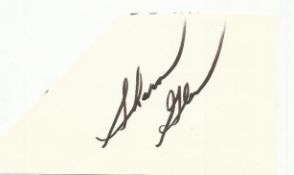 Sharon Gless signed large white card lightly fixed to A4 white page.