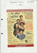 Theatre flyer signed by Anna Carteret, Penny Downie, David Yelland, Michael Denison and Dulcie