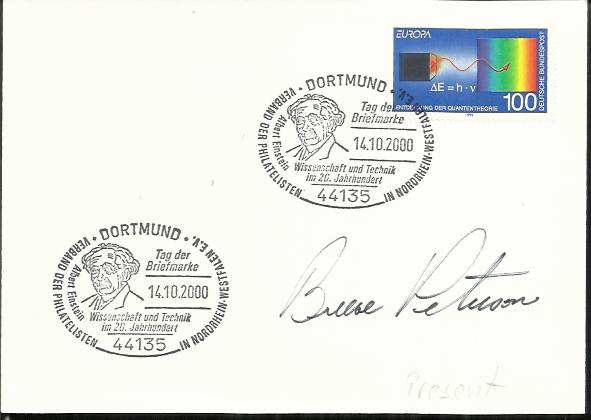 Bruce Peterson 2000 Blank German cover signed by Bruce Peterson who was a NASA test pilot who flew