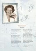 Penelope Keith signed A4 size theatre promo page as Mrs Conway, nice inset photo image and