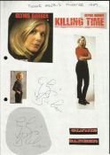 Glynis Barber  signed twice on A4 sheet with photos from Killing time.