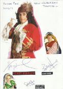 Peter Pan cast signed A4 white sheet with inset magazine photos, signed by  Henry Winkler, Bobby