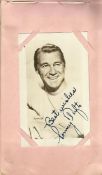 Vintage autograph book includes Sonny Tufts 1911 1970 signed sepia 4 x 2 portrait photo, Deep River