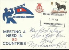 Muhammad Ali signed 1978 Salvation Army cover. Inscribed May God Always Bless and Help You Love