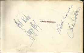 George Best & John Aston signed slightly scruffy vintage autograph album page.