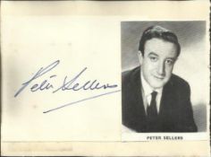 Peter Sellers signature piece fixed to Autograph album page with small inset b/w photo. Jill