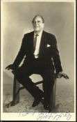 Robert Morley signed 6x4 sepia photo