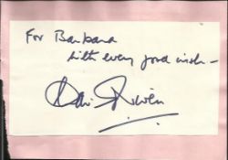 David Niven signature piece fixed to Autograph album page.