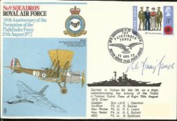 Great Escaper signed No. 9 Squadron RAF cover signed by Great Escaper Bertram Arthur Jimmy James (