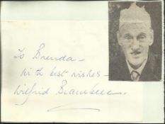 Wilfred Brambell signature piece fixed to Autograph album page with small inset b/w photo.