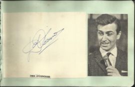 Des O?Connor signature piece fixed to Autograph album page with small inset b/w photo. Gene Barry