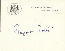 Margaret Thatcher signed 10 Downing Street card