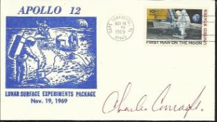 Charles Conrad signed Apollo 12 1969 FDC with Cape Canaveral CDS postmark.