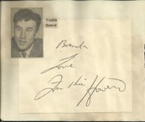 Frankie Howerd signature piece fixed to Autograph album page with small inset b/w photo. Hylda