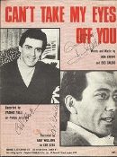 Frankie Valli, Bob Crewe, Bob Gaudio signed Words and music Score booklet for Can`t Take My Eyes