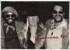 Louisiana Red & Johnny Winter signed 12 x 8 b/w photo.