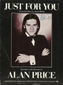 Music Collection of Signed Music/ Words Score booklets. Alan Price Just For You, Jim Webb By the