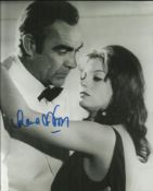 Lana Wood Stunning black and white 8x10 photograph autographed by Bond girl Lana Wood, seen here