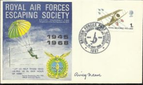 Airey Neave signed 1968 RAF Escaping Society cover, he was the first successful escapee from Colditz
