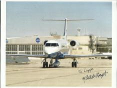 Michelle Haupt Flight Operations Engineer NASA Flew signed 10 x 8 photo to Luppo. Good condition