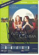 Kate Hudson signed flyer for German adaptation of Alex and Emma. Good condition