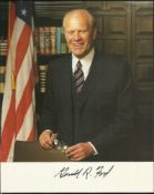 Gerald Ford former US President signed 10 x 8 colour photo. Good condition