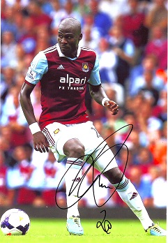 High quality colour 8x12 photograph signed by current West Ham defender Guy Demel. Bold black