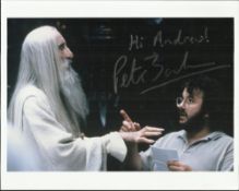 Peter Jackson signed 10x8 colour photo, Director of Lord of the Rings, seen here with Christopher
