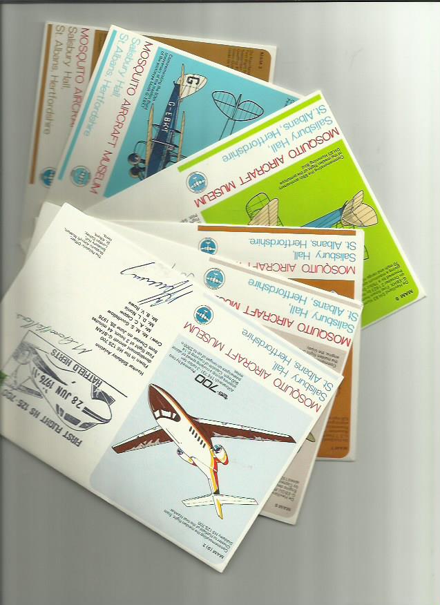 Collection of Mosquito aircraft museum covers. 6 in total. Good condition